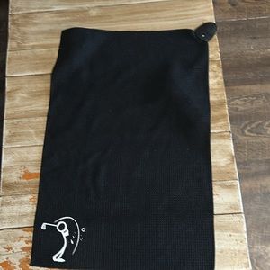 Magnetic golf towel micro fiber‎ with custom stick figure golfer